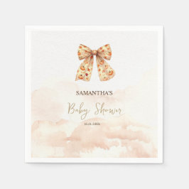 Guardanapo De Papel Lindos Bow Pumpkins de Outono Baby Shower
