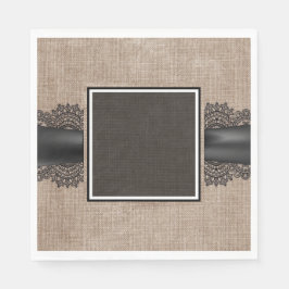 Guardanapo De Papel Linen e renda