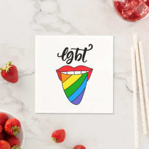 Guardanapo De Papel Língua arco-íris LGBT