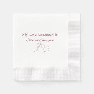 Guardanapo De Papel Língua de amor Cabernet Sauvignon Cocktail Napkins