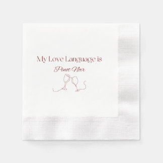 Guardanapo De Papel Linguagem de Amor: Partido Pinot Noir Napkins