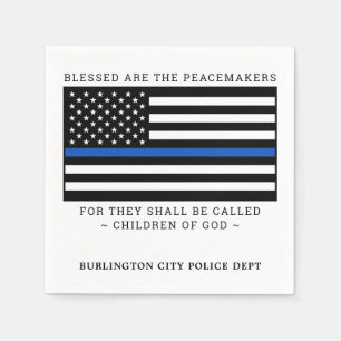 Guardanapo De Papel Linha Azul Fino Personalizada do Partido Policial