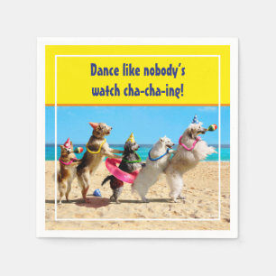 Guardanapo De Papel Linha Conga de Festa de aniversário de Cães