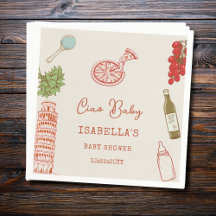 Linha de Arte Ciao Baby Festa de Bebê Pizza Italia