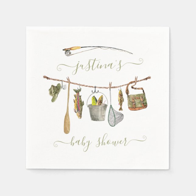 Guardanapo De Papel Linha de Chá de fraldas de rolo de pesca (Frente)