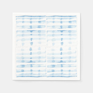 Guardanapo De Papel Linhas azuis suaves de Indigo num fundo de aquarel