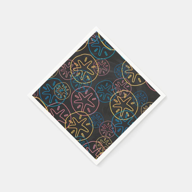 Guardanapo De Papel Linhas de Dólar de Areia Vermelho Amarelo Azul (Canto)