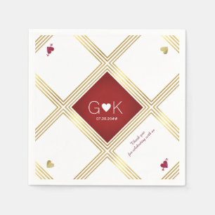 Guardanapo De Papel linhas modernas & geométricas com casamento