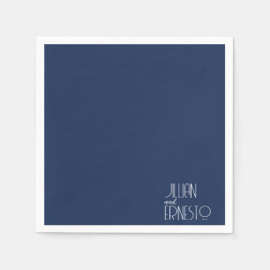 Guardanapo De Papel Lírio Azul Escuro Sólido do Vale Personalizado