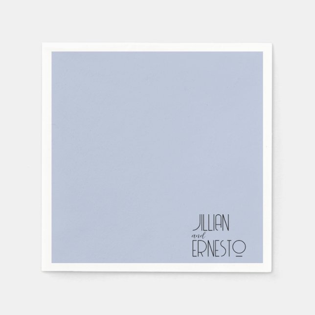 Guardanapo De Papel Lírio Azul Médio Sólido do Vale Personalizado (Frente)