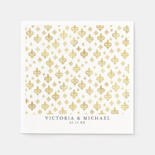 Guardanapo De Papel Lírio Dourado Mardi Gras Personalizado