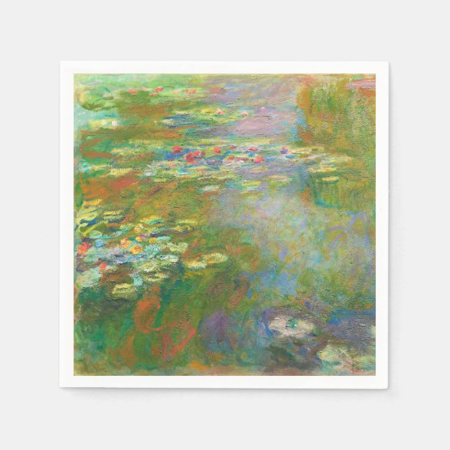 Guardanapo De Papel Lírios d'água de Claude Monet (Frente)