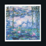 Guardanapo De Papel Lírios d'água de Claude Monet<br><div class="desc">Lírios d'água de Claude Monet. Por favor,  visite minha loja para obter design mais interessante e mais opções de cores. => zazzle.com/iwheels*</div>