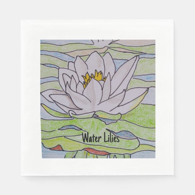 Guardanapo De Papel Lírios de água (Frente)