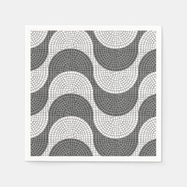 Guardanapo De Papel Lisboa Rossio - calçada em pedra de cobblestone po (Frente)