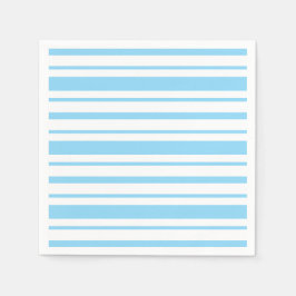 Guardanapo De Papel Listra Azul Claro e Branco