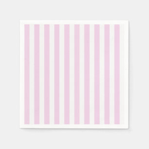 Guardanapo De Papel Listras brancas e cor-de-rosa pálido