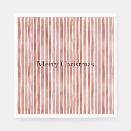 Guardanapo De Papel Listras Brancas Vermelhas de Natal
