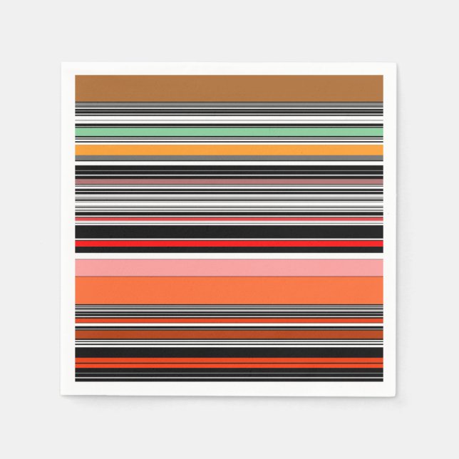 Guardanapo De Papel Listras coloridas bonitas (Frente)