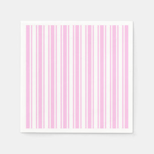 Guardanapo De Papel Listras cor-de-rosa e brancas da luz - dos doces