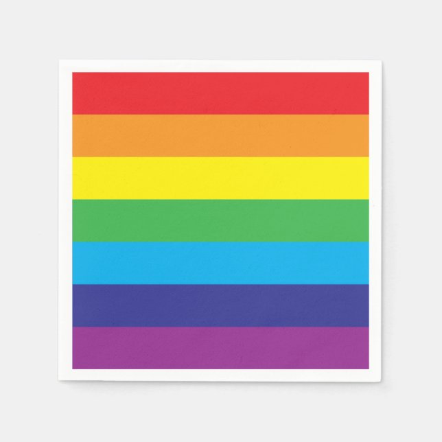 Guardanapo De Papel Listras de Arco-íris Lgbt Lgbt  (Frente)
