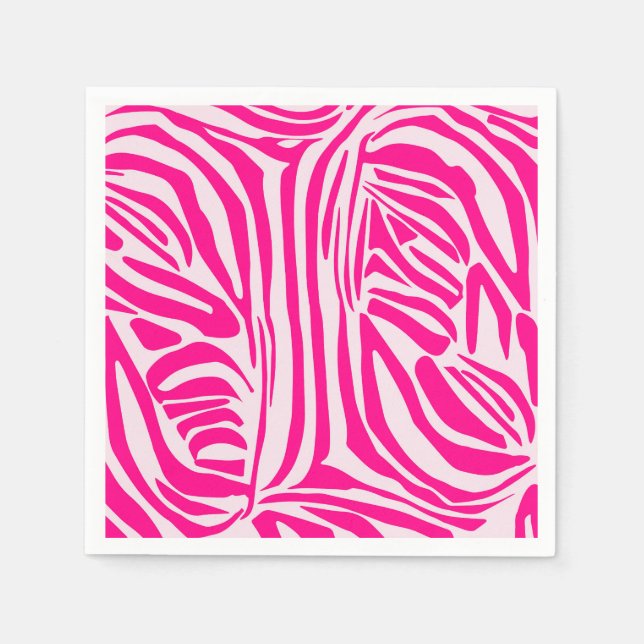 Guardanapo De Papel Listras de zebra rosa (Frente)