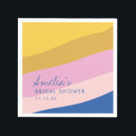 Guardanapo De Papel Listras Divertidas Azul Amarelo Chás de Cozinha Pe<br><div class="desc">Guardanapos Personalizados para Chá de Cozinha com Listras Divertidas Azul,  Rosa e Amarelo</div>