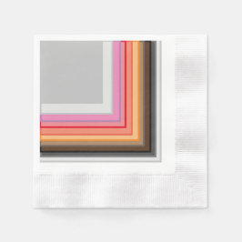 Guardanapo De Papel listras e quadrados de cores múltiplas