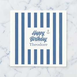 Guardanapo De Papel Listras Navais Âncora Aniversário