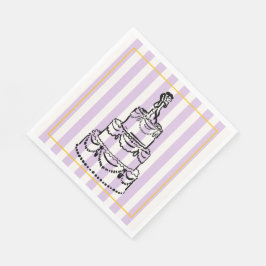 Guardanapo De Papel Listras Pastéis Elegantes e Caprichosas