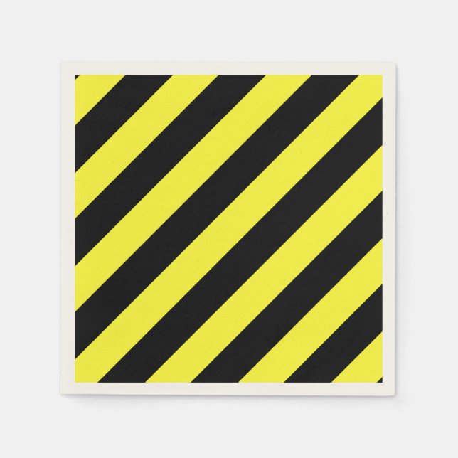 Guardanapo De Papel listras pretas e amarelas (Frente)