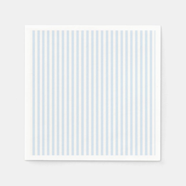 Guardanapo De Papel Listras Simples - Azul em Pó (Frente)