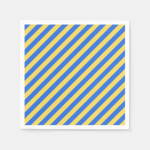 Guardanapo De Papel Listras suecas em azul e amarelo
