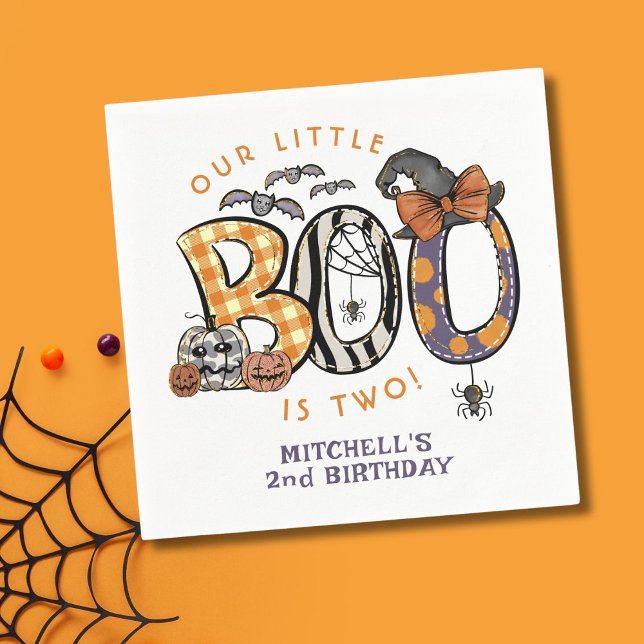 Guardanapo De Papel Little Boo é dois segundos aniversários de Hallowe (Criador carregado)