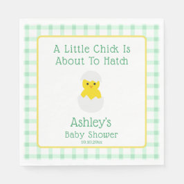 Guardanapo De Papel Little Chick To Hatch Gender Neutral Baby Shower