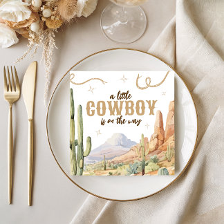 Guardanapo De Papel Little Cowboy Baby Shower Napkins