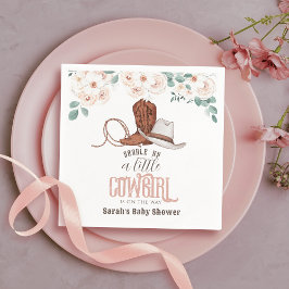 Guardanapo De Papel Little Cowgirl Western Floral Girl Baby Shower