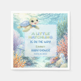Guardanapo De Papel Little Hatchling Sea Turtle Ocean Baby Shower
