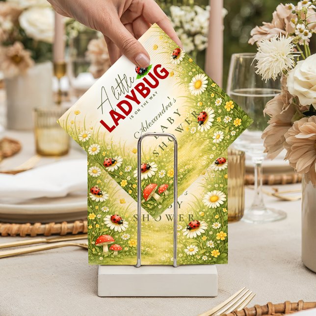 Guardanapo De Papel Little Ladybug Meadow Celebration Baby Shower (Criador carregado)