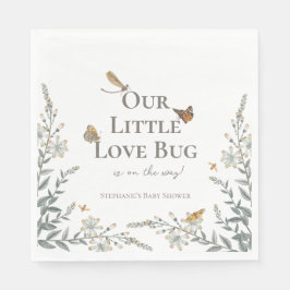 Guardanapo De Papel Little Love Bug Baby Shower Gender Neutral Napkins