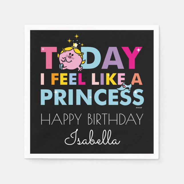 Guardanapo De Papel Little Miss Princesa | Sinto-Me Como Uma Princesa (Frente)