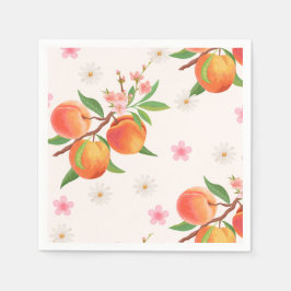 Guardanapo De Papel Little Peach Is On The Way Baby Shower