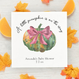 Guardanapo De Papel Little Pumpkin está a caminho do chá de fraldas de