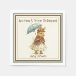 Guardanapo De Papel Little Rabbit Baby Shower for Girl