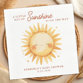 Guardanapo De Papel Little Ray of Sunshine Boho Sun Cute Baby Shower