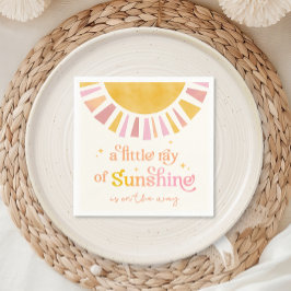 Guardanapo De Papel Little Ray of Sunshine Chá de fraldas Napkins