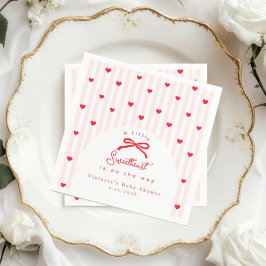 Guardanapo De Papel Little Sweetheart Bow Valentines Baby Shower
