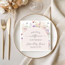 Little Wildflower Baby Shower Paper Napkins