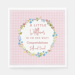 Guardanapo De Papel Little Wildflower Está A Caminho De Chá de fraldas