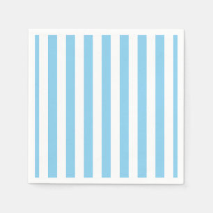 Guardanapo De Papel Livro Azul Bebê e Branco - Listras Verticais Grand